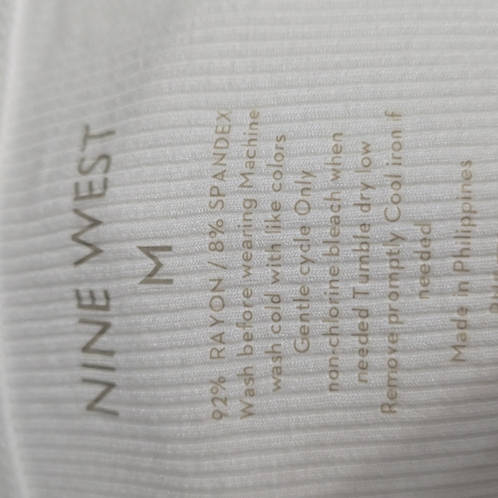  Nine West Rib Ruffle Tank Top - Picture 5 of 5